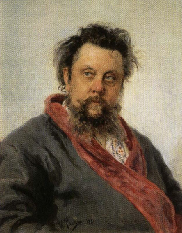 Ilya Repin Portrait of Modest Mussorgsky